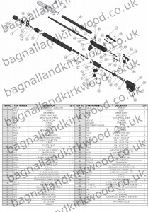 Air Arms TDR Parts manual exploded diagram Air Rifle