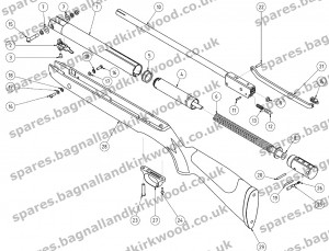 HW80 Air Rifle Spare Parts Exploded Diagram