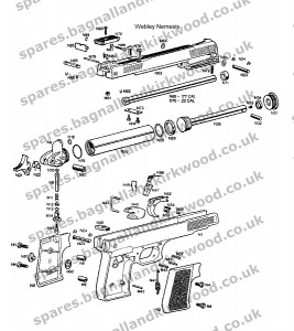 Webley Nemesis Air Pistol Exploded Parts Diagram