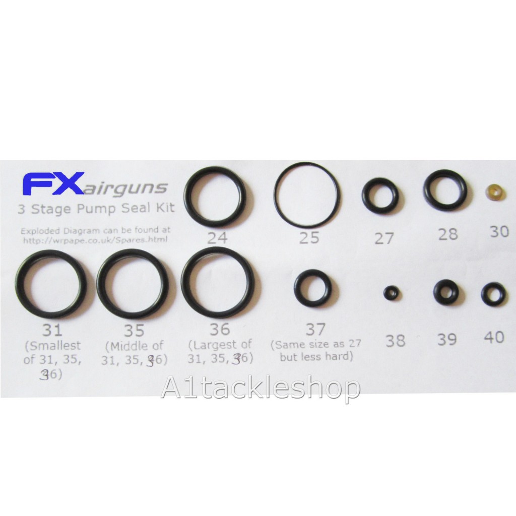 Fx 3 Stage Pump Full O Ring Seal Kit Ref J Bagnall And Kirkwood Airgun Spares 3405