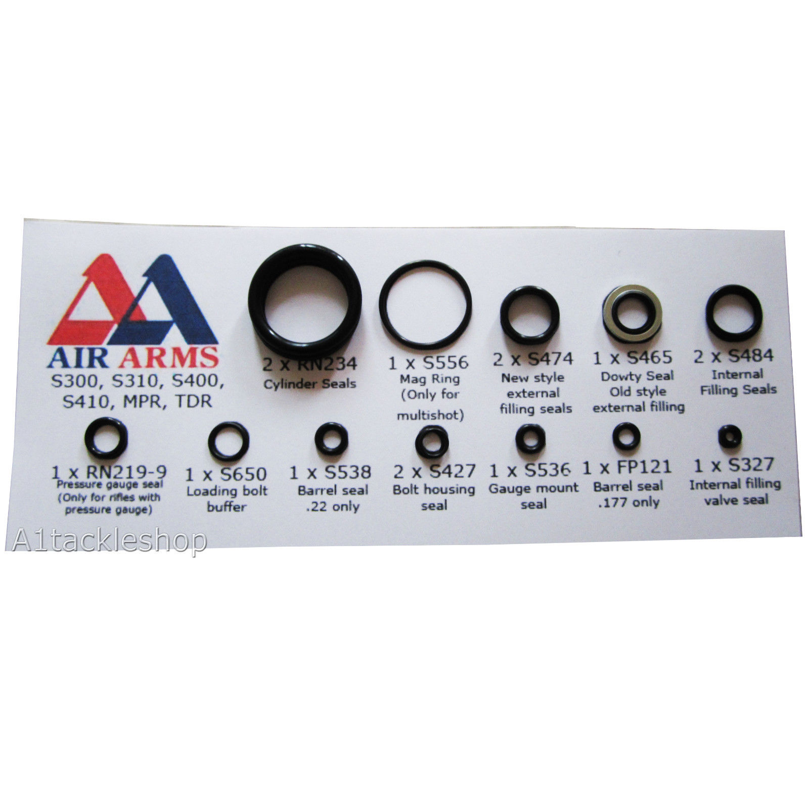 Air Arms s510 and HFT500 Dedicated O Ring Seal Spare Reseal Kit