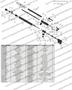 Air Arms s510 Ultimate Sporter Air rifle exploded parts diagram