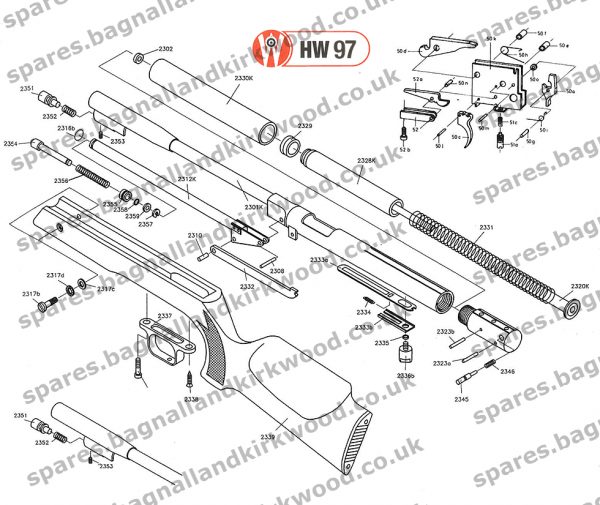 Weihrauch HW97 Spare Parts - Bagnall and Kirkwood Airgun Spares