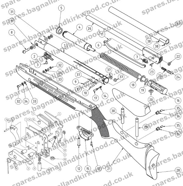 Weihrauch HW98 Spare Parts - Bagnall and Kirkwood Airgun Spares