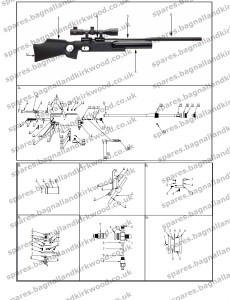 FX Boss Air Rifle Exploded parts Diagram Action