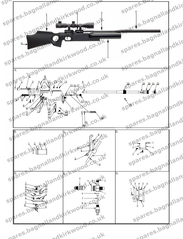 Fx Boss Bagnall And Kirkwood Airgun Spares 2190