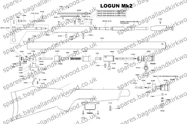 Logun Mk2 Professional Exploded Parts List Diagram - Bagnall and ...