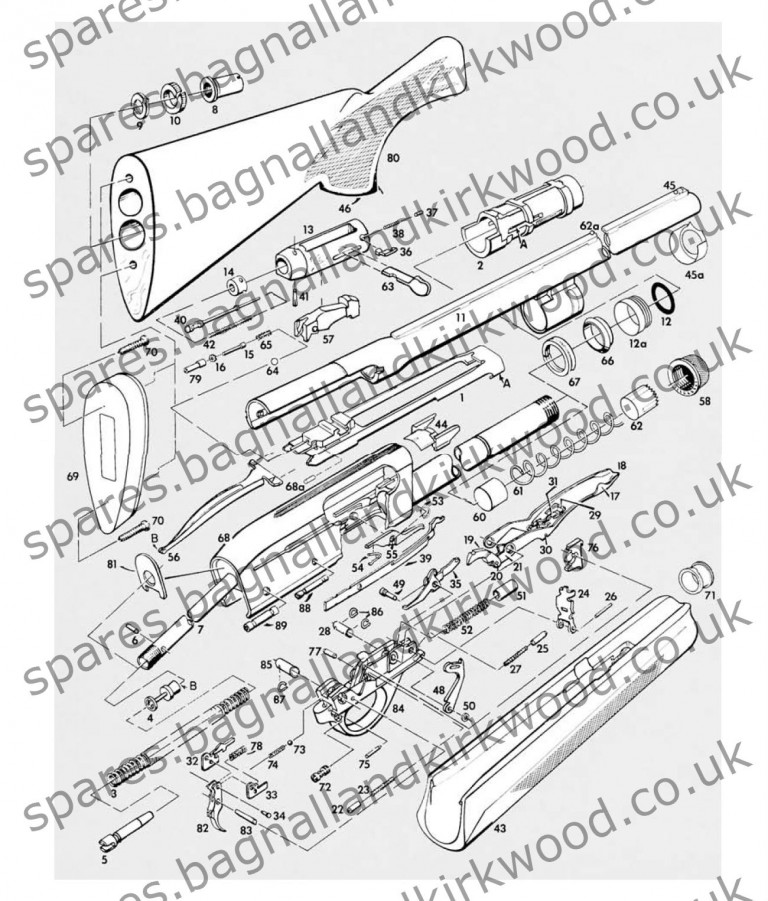 Remington 1100 Exploded Diagram Bagnall and Kirkwood Airgun Spares