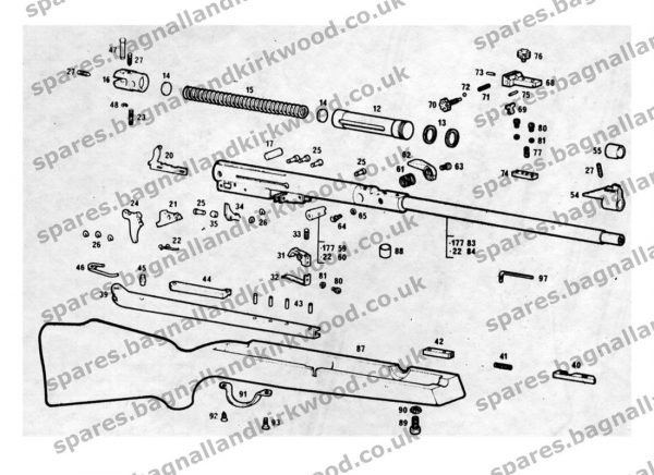 Webley Osprey Air Rifle Exploded Parts Diagram - Bagnall and Kirkwood ...