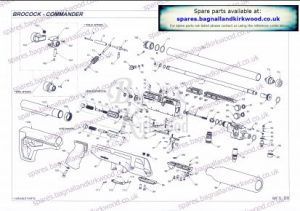 Brocock Commander Exploded Parts List Diagram