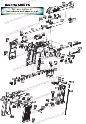 Beretta Air Pistol Exploded Parts List Diagram A