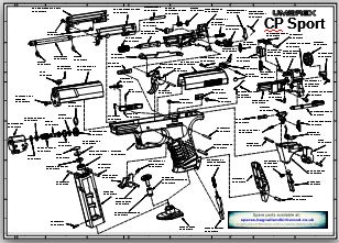 Air Pistol Exploded Parts List Diagram A