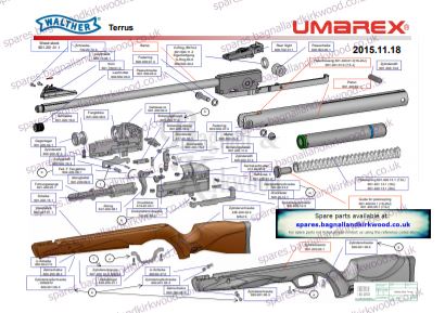 Walther Terrus Exploded Parts List Diagram 