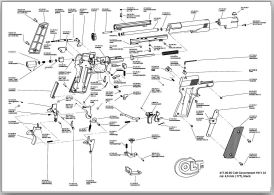 Colt Air Pistol Exploded Parts List Diagram A